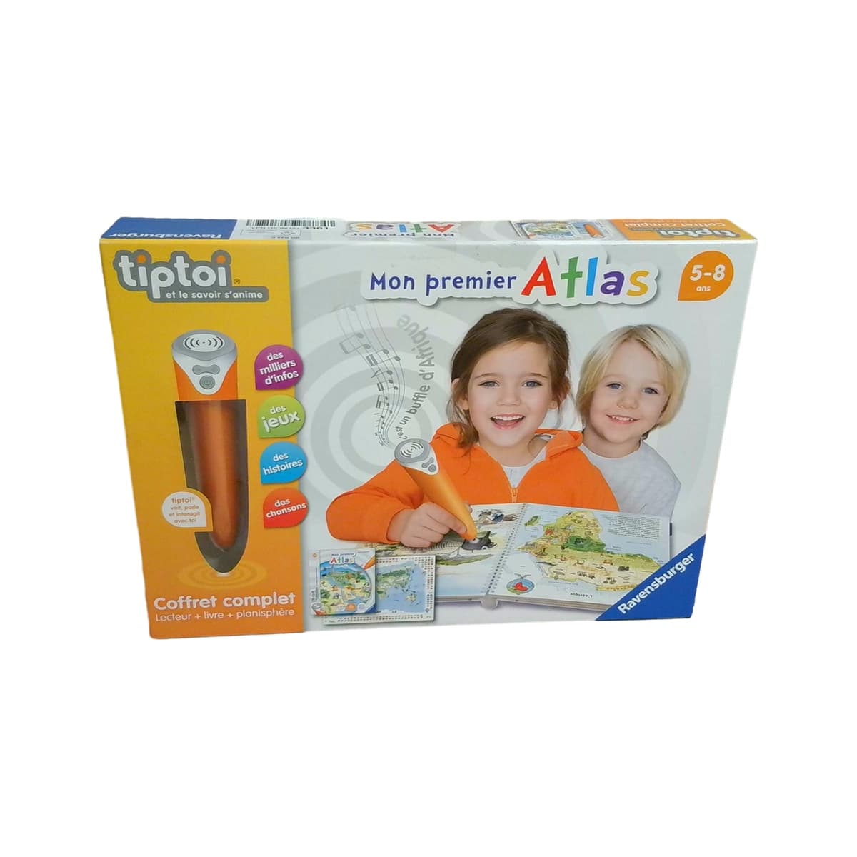 Ravensburger zestaw z interaktywnym czytnikiem i książką atlas